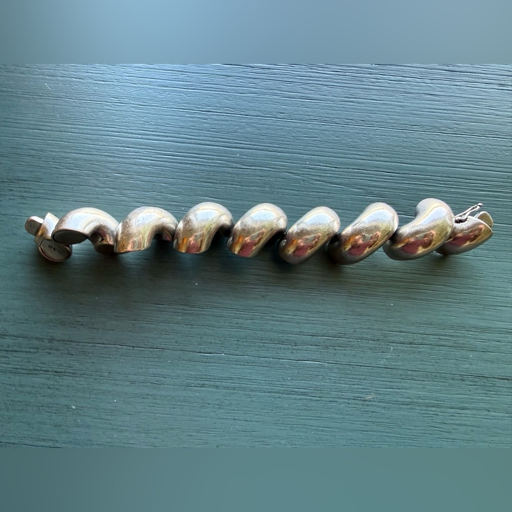 Giles and Brother Silver Macaroni Bracelet - Picture 3 of 6
